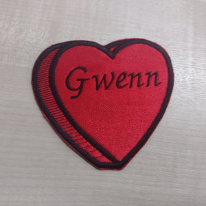 Motif Patch Personalised Name Candy Love Heart