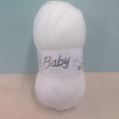 Woolcraft Baby Care 4 ply 1 x 100g ball WHITE