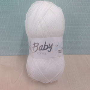 Woolcraft Baby Care 4 ply 1 x 100g ball WHITE