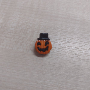 Buttons Shank Novelty Halloween Pumpkin Face Top hat