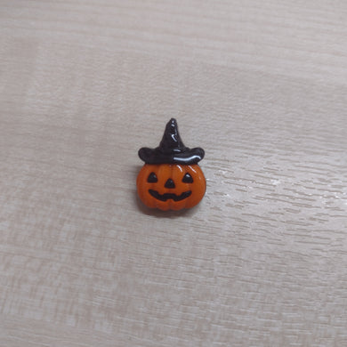 Buttons Shank Novelty Halloween Pumpkin Face Witch Hat