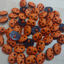 Buttons Shank Novelty Halloween Pumpkin Face