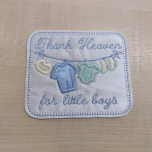 Motif Patch Thank Heaven for Little Boys / Girls / Little Blessings