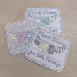 Motif Patch Thank Heaven for Little Boys / Girls / Little Blessings