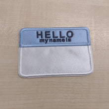 Motif Patch Personalised Hello My name is...