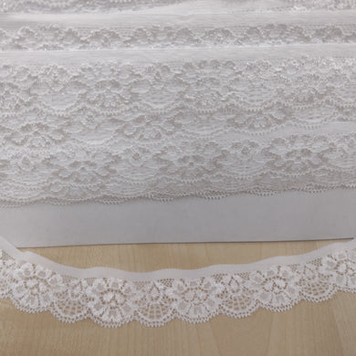 Stretch Lace Flat 25mm wide white