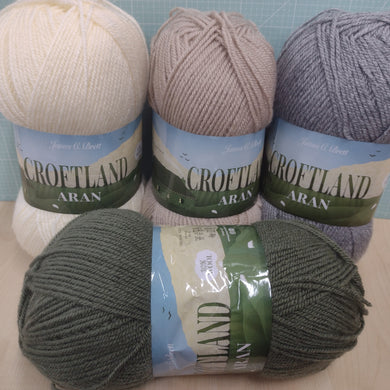 James C Brett Top 1 x 200g Ball Croftland Aran with 20% wool