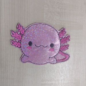 Motif Patch Axolotl Salamander Ambystoma Amphibious Style A