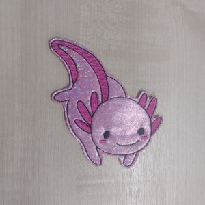 Motif Patch Axolotl Salamander Ambystoma Amphibious Style B