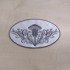 Motif Patch Scottish Thistle Large Oval Crest