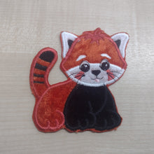 Motif Patch Plush Velvet Red Panda