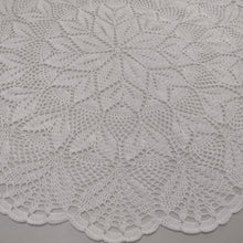 Handmade Baby Crochet Round Flower & Leaves Lacy Shawl Blanket