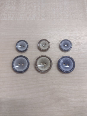 Buttons Plastic Round Border Easy Match 1.5cm / 2cm