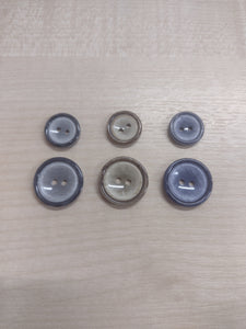 Buttons Plastic Round Border Easy Match 1.5cm / 2cm