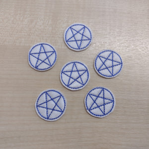 Motif Patch 6 Pack Mini 1" Pentacle Pentagram