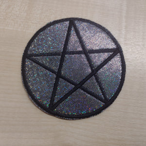 Motif Patch Wiccan GLITTER Pentacle Pentagram