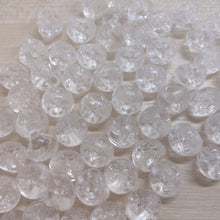 Buttons 12mm Shank Plastic Clear Flower