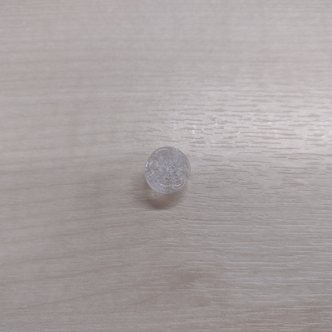 Buttons 12mm Shank Plastic Clear Flower
