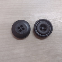 Buttons 25mm Wood Bevelled Chocolate Brown