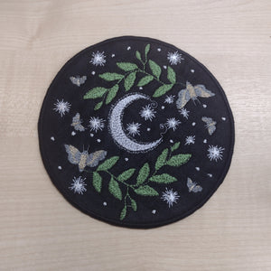 Motif Patch Moonlight Stars Moth Leaves