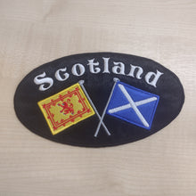 Motif Patch Personalised Large Oval Scotland Crossed Flags