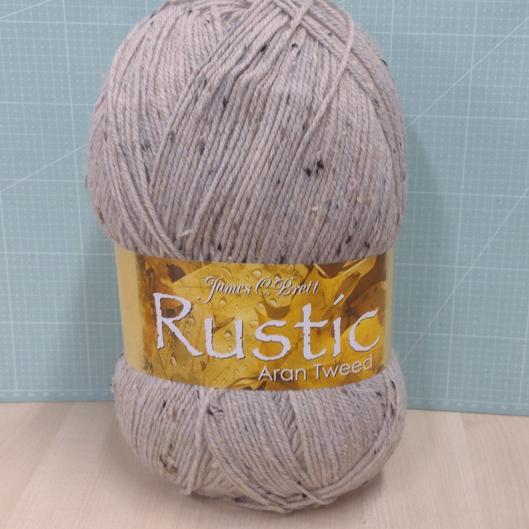 James C Brett 1 x 400g Ball Rustic Aran Tweed with 20% wool