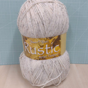 James C Brett 1 x 400g Ball Rustic Aran Tweed with 20% wool