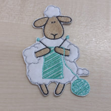 Motif Patch Funny Cartoon Sheep Knitting