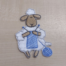 Motif Patch Funny Cartoon Sheep Knitting