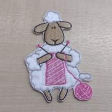 Motif Patch Funny Cartoon Sheep Knitting