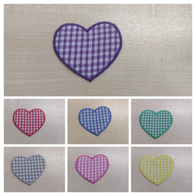 Motif Patch Baby Gingham Hearts
