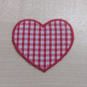 Motif Patch Baby Gingham Hearts