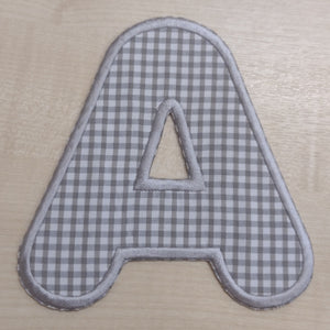 Motif Patch Font 23 Basic Baby Letters Woven Gingham