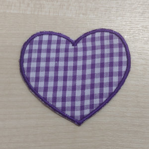 Motif Patch Baby Gingham Hearts