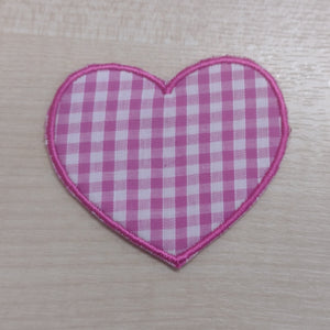 Motif Patch Baby Gingham Hearts
