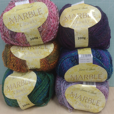 James C Brett 200g balls Marble CHUNKY