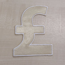 Motif Patch Sterling UK £ Pound Sign Logo