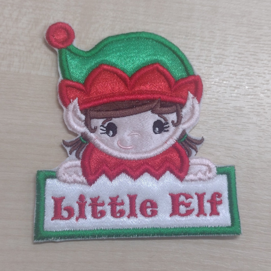 Motif Patch Personalised Name Christmas Elf