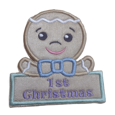 Motif Patch Personalised Name Christmas Gingerbread Boy / Girl