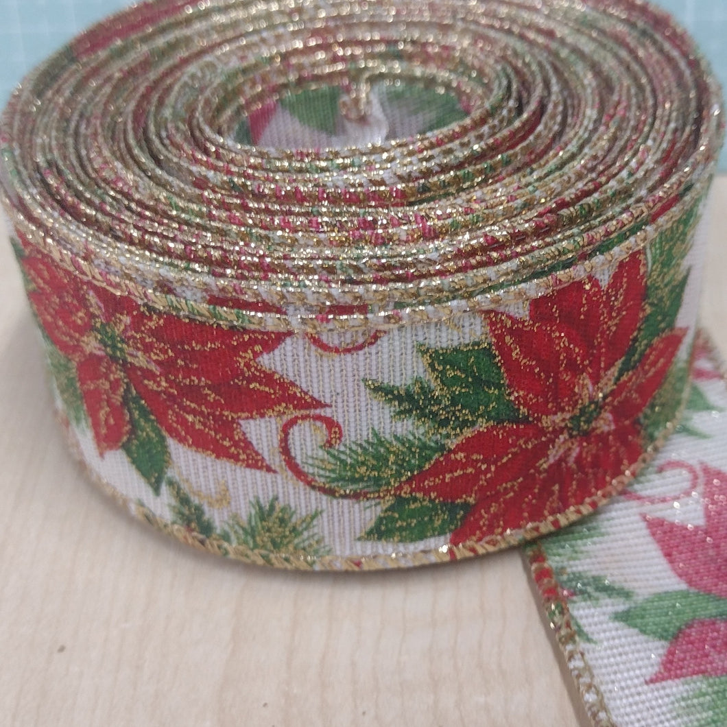 Ribbon Luxury Christmas Wire Edge 3.8cm wide (1.5