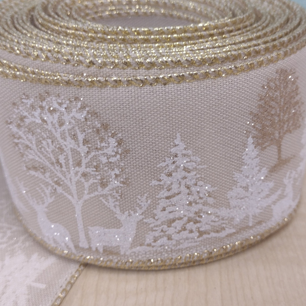 Ribbon Luxury Christmas Wire Edge 6.3cm wide (2.5