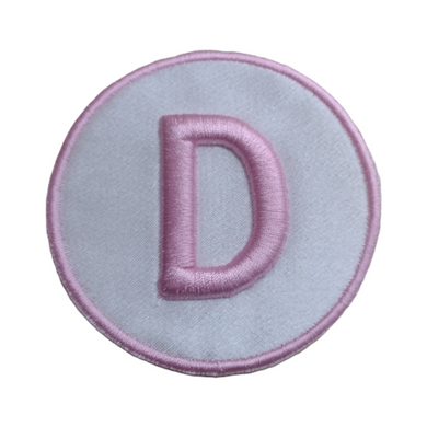 Motif Patch 1 x 3D Embroidered Monogram Letter / Number Round