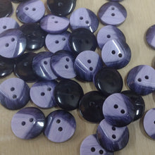 Buttons Plastic Round  2 tone V's 17mm / 20mm / 25mm