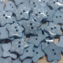 Buttons Plastic Dotty Stars 1.8cm