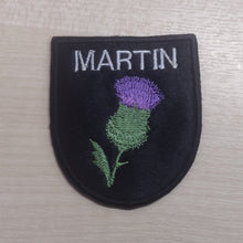 Motif Patch Scottish Thistle Shield Personalised Name