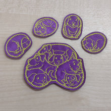 Motif Patch Cute Dog Paw Print Set