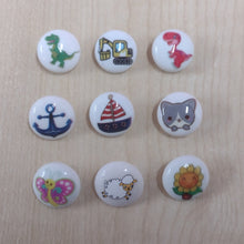 Buttons 15mm Round Shank Picture Design (Assorted designs)