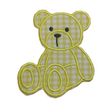 1 x Motif Patch Sitting Teddy Bear Gingham