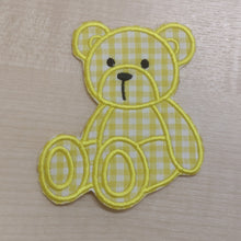 1 x Motif Patch Sitting Teddy Bear Gingham