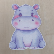 Motif Patch Cute Hippo
